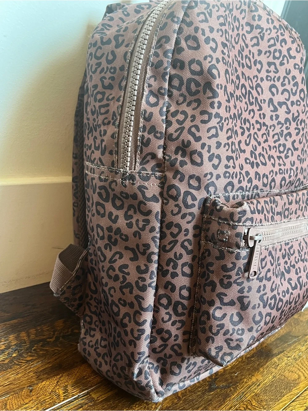 Herschel Leopard Print Backpack — brown & black